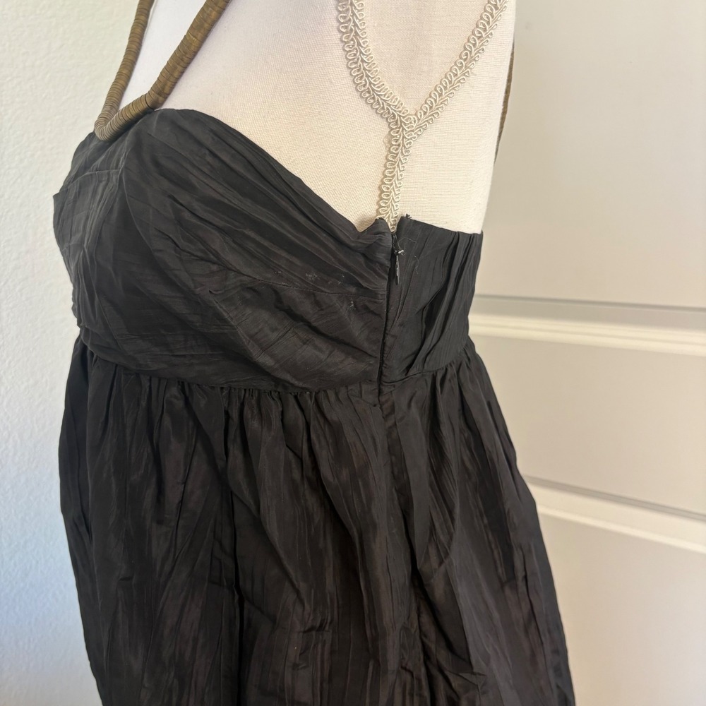Calypso St Barth Black 100% Silk Mini Dress Gold Snake Chain Strap Womens Size 6 - Picture 4 of 7